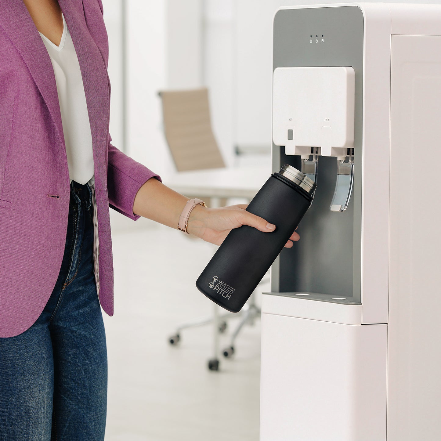 Thermal Stainless Steel Filtering Water Bottle - Pearl White - Water Pitch